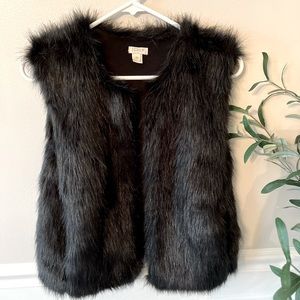 Faux Fur slightly cropped J Crew Vest